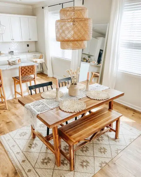 14 Simply BEAUTIFUL Boho Dining Room Ideas To Inspire You! - hip&home
